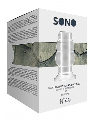 No.49 - Small Hollow Tunnel Butt Plug - 3 Inch - Translucent