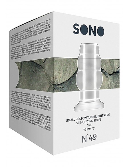 No.49 - Small Hollow Tunnel Butt Plug - 3 Inch - Translucent