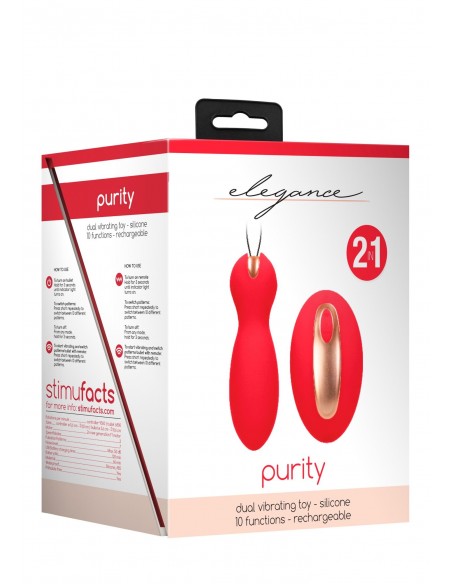 Dual Vibrating Toy - Purity - Red