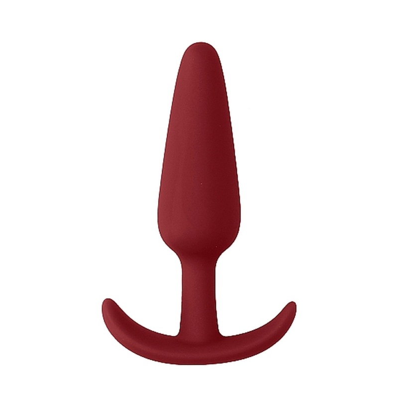 Slim Butt Plug Red - stożkowy korek analny z medycznego silikonu, średnica 2,2 cm, długość wprowadzania 7,5 cm - 2