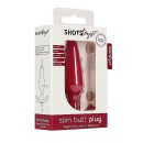 Slim Butt Plug Red - stożkowy korek analny z medycznego silikonu, średnica 2,2 cm, długość wprowadzania 7,5 cm - 3