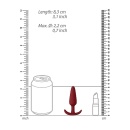 Slim Butt Plug Red - stożkowy korek analny z medycznego silikonu, średnica 2,2 cm, długość wprowadzania 7,5 cm - 4