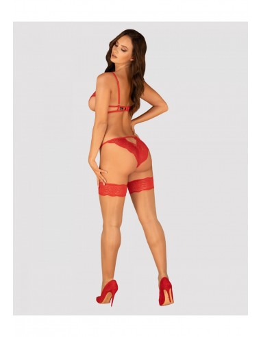 Bielizna-Mellania pończochy czerwone  S/M