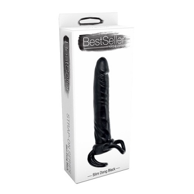 Strap-On Bez Uprzęży Slim Dong Black 14 cm - 1