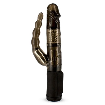 Wibrator analny Anal Rotator Pearl – czarny z metalicznymi elementami - 1 2