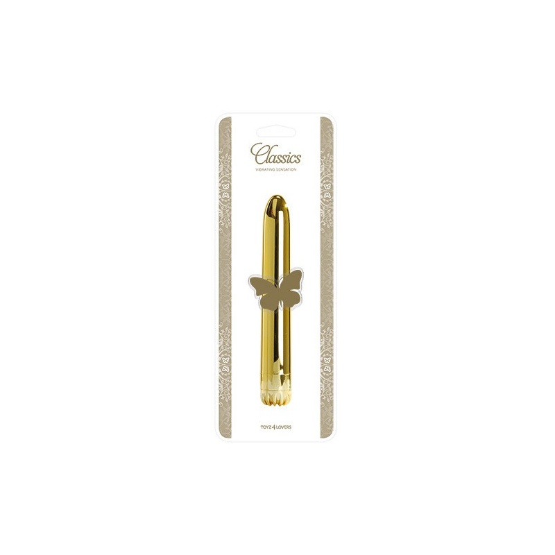 Wibrator Classic Vibe Gold Medium 18 cm, złoty - 1