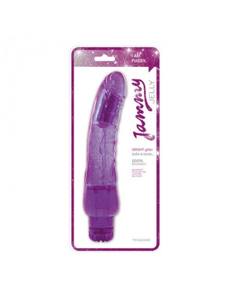 Wibrator-VIBRATOR JAMMY JELLY BRIGHT GLITTER PURPLE