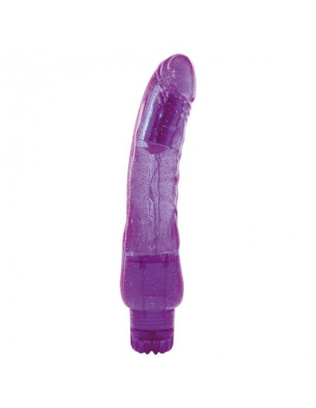 Wibrator-VIBRATOR JAMMY JELLY BRIGHT GLITTER PURPLE