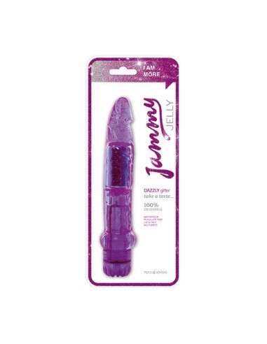 Wibrator-VIBRATOR JAMMY JELLY DAZZLY GLITTER PURPLE