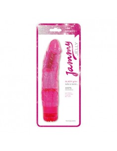 VIBRATOR JAMMY JELLY BLASTY GLITTER PINK