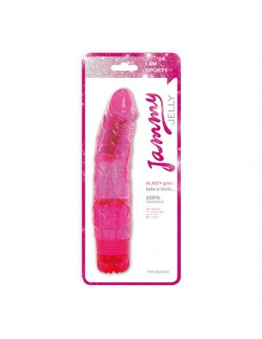 VIBRATOR JAMMY JELLY BLASTY GLITTER PINK