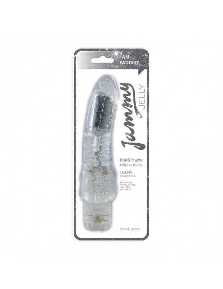 Wibrator-VIBRATOR JAMMY JELLY BURSTY GLITTER CLEAR