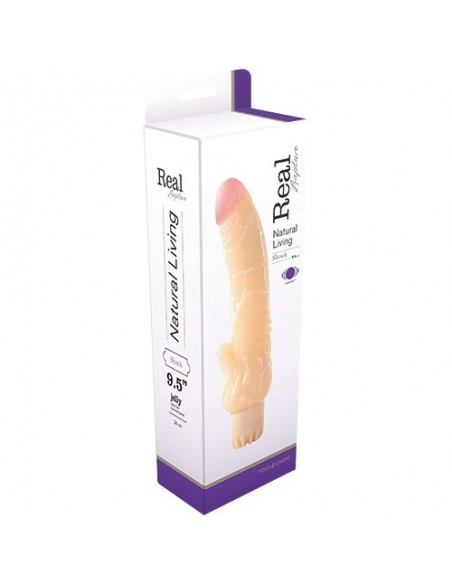 Wibrator-REALISTIC VIBRATOR REAL RAPTURE SHOCK JELLY FLESH 9.5""""""""
