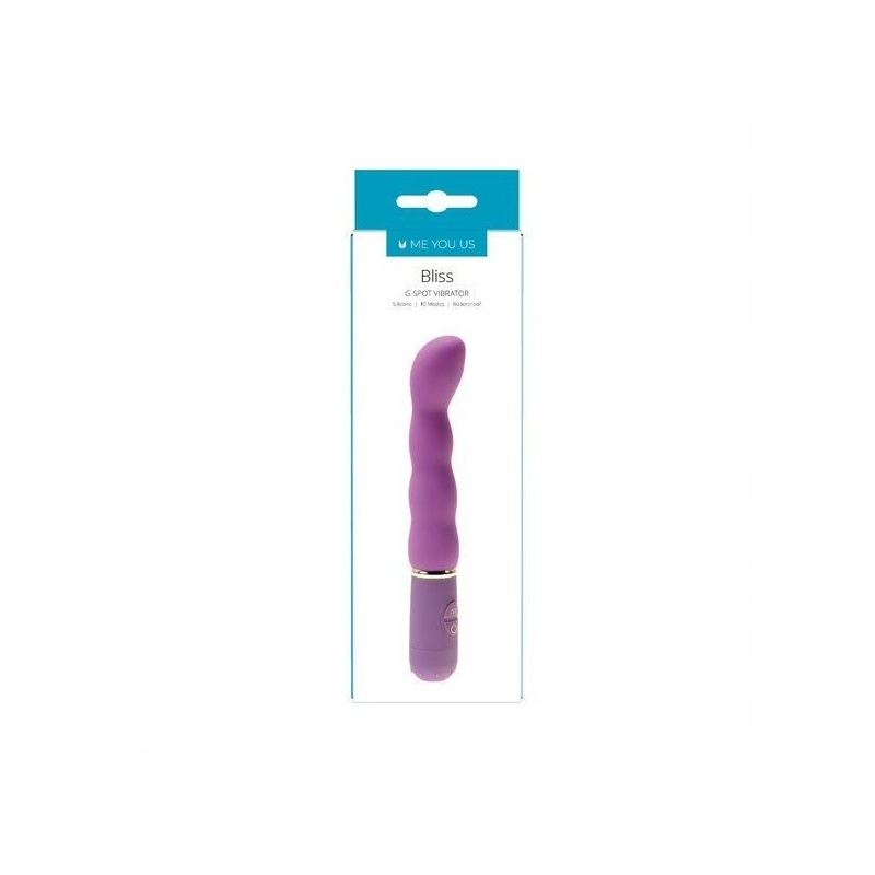 Wibrator Bliss G Spot Purple - wygięta głowica, prążkowana struktura, 2x AAA wymiary producenta niepodane - 1