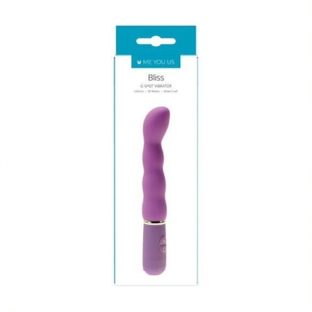 Wibrator Bliss G Spot Purple - wygięta głowica, prążkowana struktura, 2x AAA wymiary producenta niepodane - 1