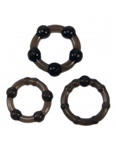 Me You Us Easy Squeeze Cock Ring Set Black 2