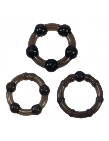 Me You Us Easy Squeeze Cock Ring Set Black