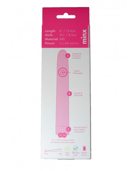 Wibrator-6""""Sensuous Smooth Vibrator Gold Minx