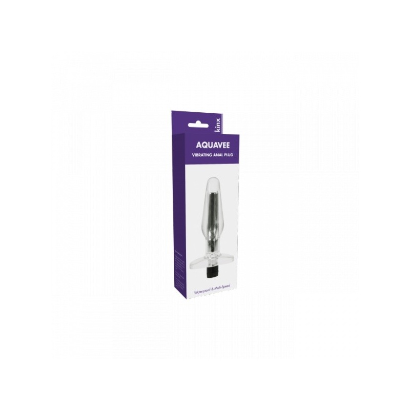 Wibracyjny korek analny Aquavee: jeden silnik, regulacja prędkości, długość 11 cm, obwód 12,25 cm - 1