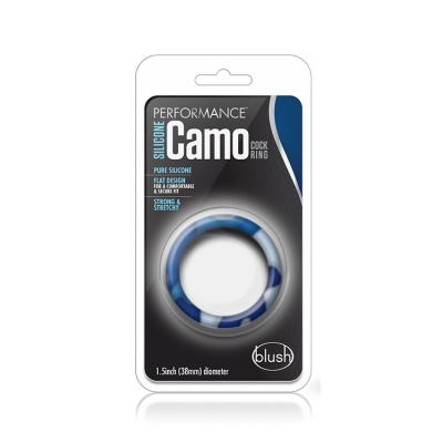 Pierścień na penisa Performance Silicone Camo - płaska konstrukcja z czystego silikonu, średnica wewnętrzna 3,8 cm - 1 2