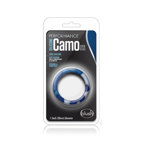 Pierścień na penisa Performance Silicone Camo - płaska konstrukcja z czystego silikonu, średnica wewnętrzna 3,8 cm - 2