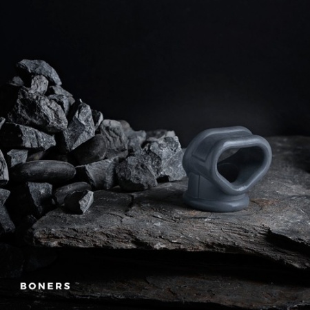 Podwójny pierścień erekcyjny na penisa i jądra Liquid Silicone 2 in 1 Ballstretcher - rozciągliwy płynny silikon, średnice wewnę - 3