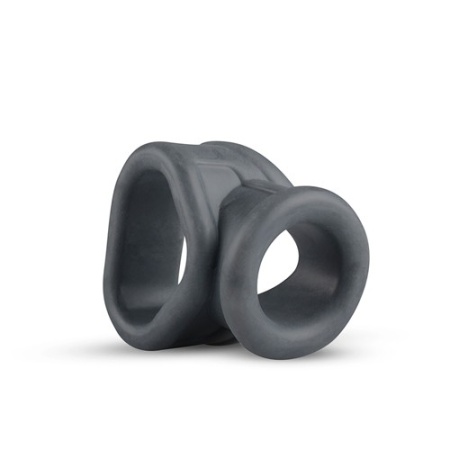 Podwójny pierścień erekcyjny na penisa i jądra Liquid Silicone 2 in 1 Ballstretcher - rozciągliwy płynny silikon, średnice wewnę - 7