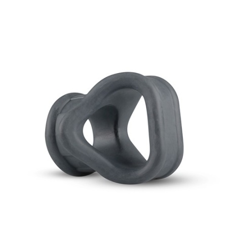 Podwójny pierścień erekcyjny na penisa i jądra Liquid Silicone 2 in 1 Ballstretcher - rozciągliwy płynny silikon, średnice wewnę - 8
