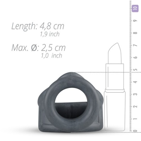 Podwójny pierścień erekcyjny na penisa i jądra Liquid Silicone 2 in 1 Ballstretcher - rozciągliwy płynny silikon, średnice wewnę - 9