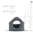 Podwójny pierścień erekcyjny na penisa i jądra Liquid Silicone 2 in 1 Ballstretcher - rozciągliwy płynny silikon, średnice wewnę - 9