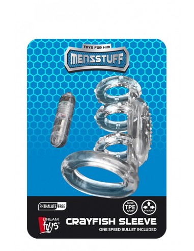 MENZSTUFF VIBR. CRAYFISH PENIS SLEEVE
