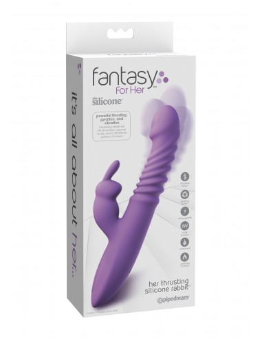 Her Thrusting Silicone Rabbit