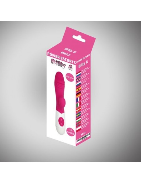 Billy g pink 20 cm silicone vibrating 10 speed