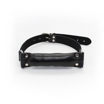 Knebel w kształcie paska Easy Belt Gag - czarny, regulowany, imitacja skóry - 1