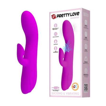 Wibrator Desirable Flirt ze stymulacją ssącą i wibracyjną, 20 cm - 5