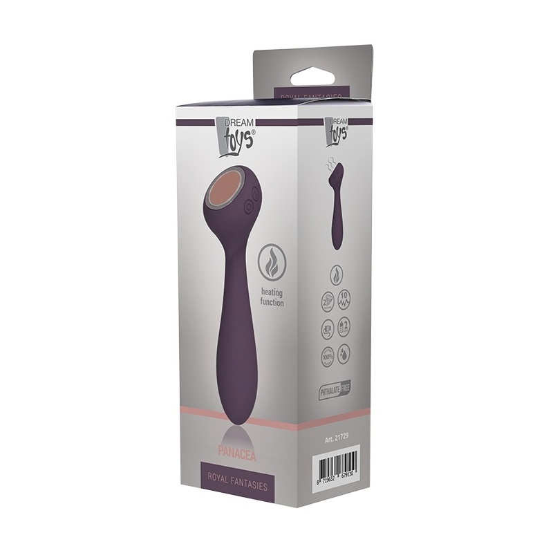 Wibrator Royal Fantasies Panacea z 2 silnikami i funkcją grzania, 17,4 × 4,7 cm - 4