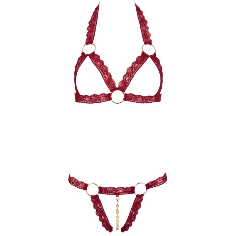 Bra Set open red - 5