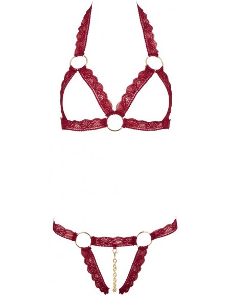 Bra Set open red S/M