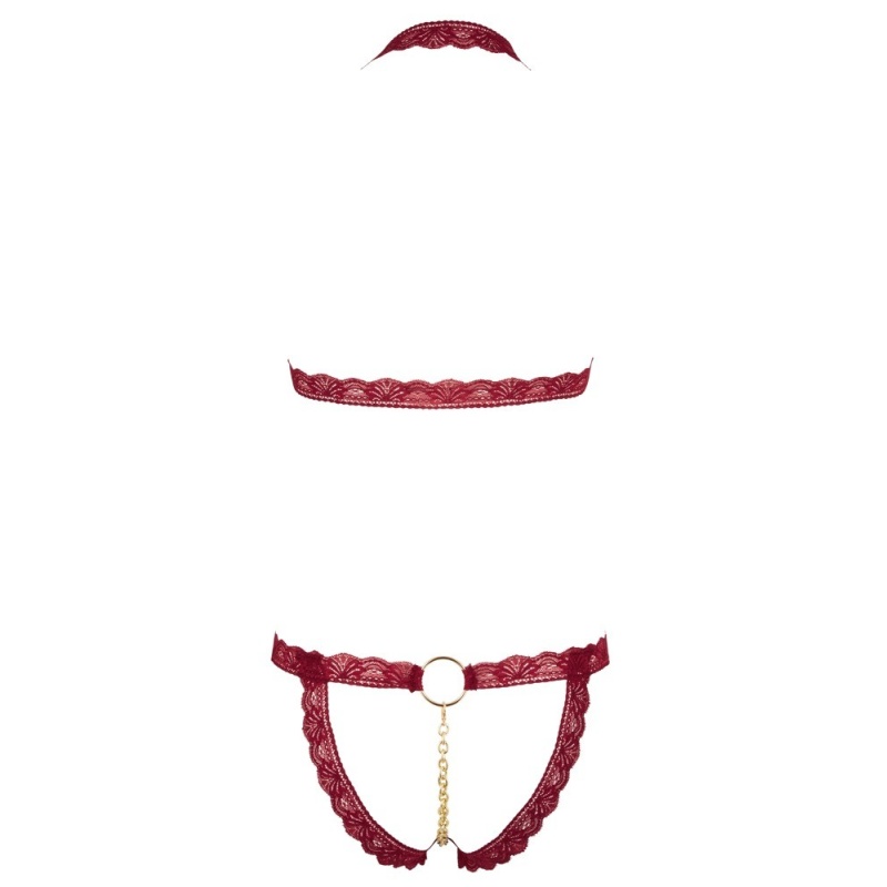 Bra Set open red - 8
