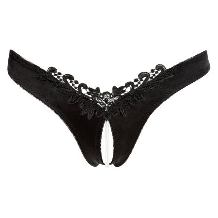 G-String Pearls black M - 3