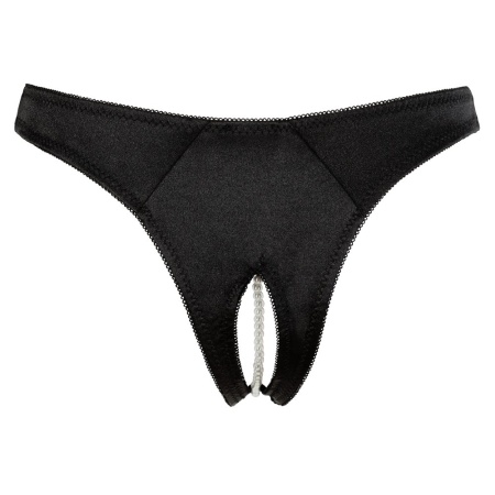 G-String Pearls black L - 7