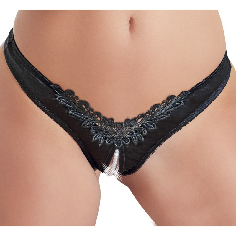 G-String Pearls black XL - 2