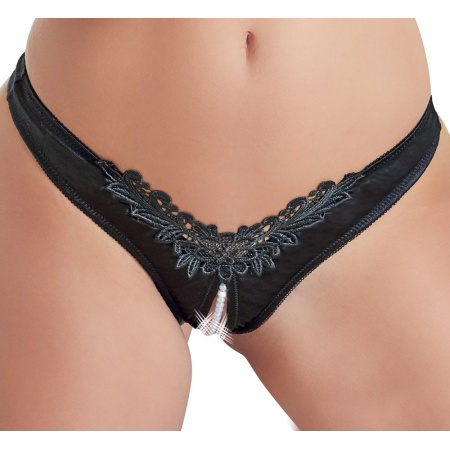 G-String Pearls black XL - 2