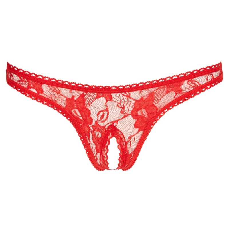 Lace String red XL - 6
