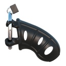 Klatka na penisa FCR Hardcore Silicone Blocker 9,5 cm z regulowanym stalowym pierścieniem 5,2 cm i silikonową tuleją 4 cm - 2
