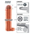 Nakładka na penisa FXTP 1 Ext Ball Strap Light — TPE z pierścieniem na jądra, wydłużenie +2,5 cm, długość całkowita 17,7 cm - 4