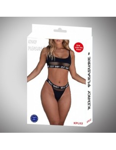 Kinky Pleasure - Sexy Lingerie - small - black KPL02