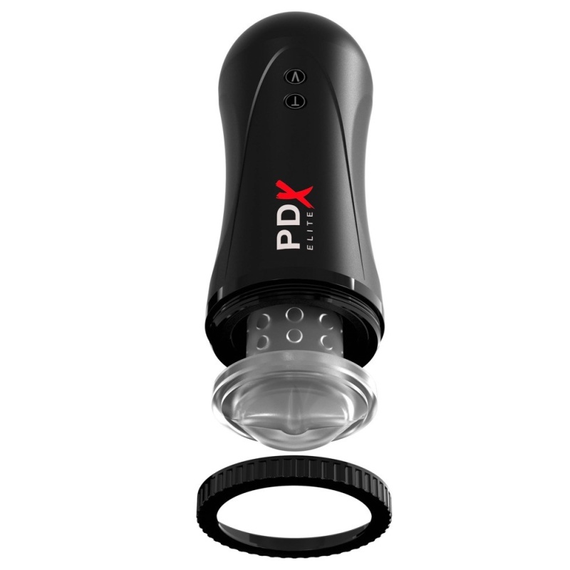 Masturbator automatyczny Moto Stroker – 5 trybów wibracji, 2 prędkości pchnięć, długość 21 cm - 7