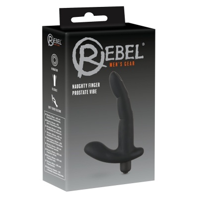 Wibrator prostaty Naughty Finger Prostate — elastyczny palec wibracyjny z wyjmowanym vibrobulletem, długość całkowita 13,8 cm, ś - 1