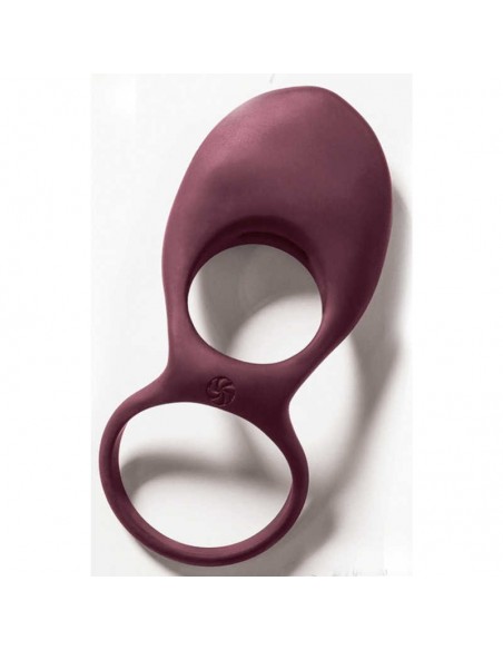 Pierścień- Vibrating Double Cockring Daydream Wine Red
